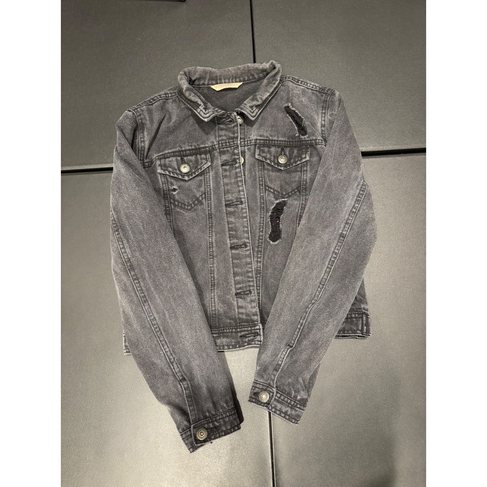 Highway Black Denim Jacket Women Size L